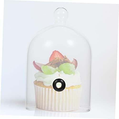 Luxshiny 1pc vidro capuz de vidro mini copos de papel mini -alimentos mini panelas de bolo de cozinha porerção de utensílios