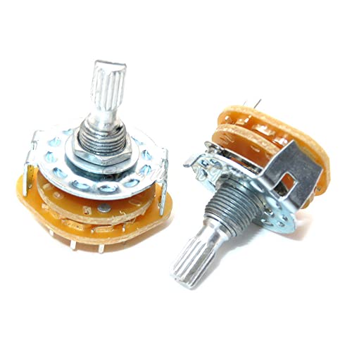 2PCS RS25 Band Switch 4p3t Mount Rotário Banda seletora de seletor 4 pólo 3 Position Switch Band Switches