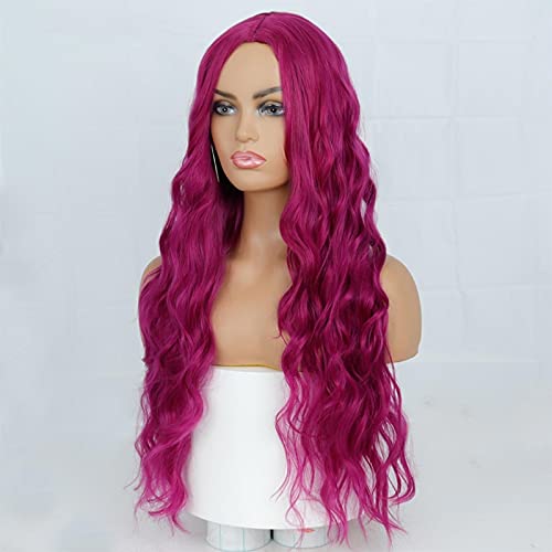 perucas femininas de reposição de cabelo de cabelos longos longos e ondulados peruca colorida peruca colorida costura peruche