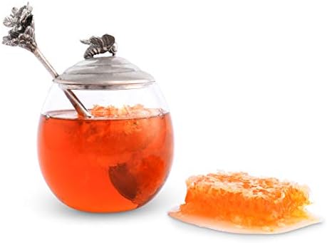 Vagabond House But Little Bear Glass Honey Pot Sugar Bowl Jell Jelly Jar 5 polegadas de altura 12 oz