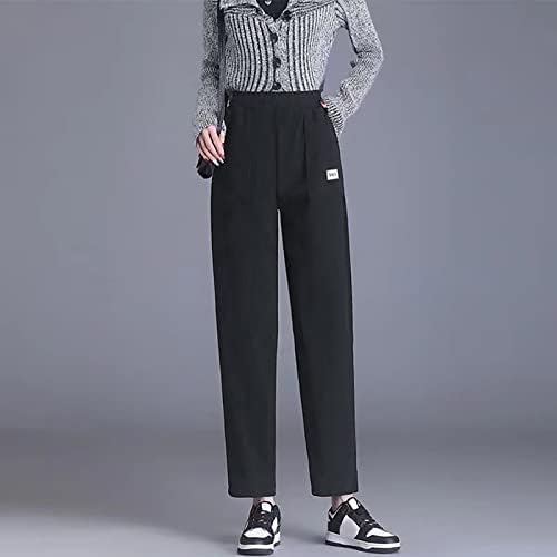 Calça de vestido miashui para mulheres negócios casual plus size feminino feminino esportivo corredores de lã de lã Womens Business Casual Pants Casual