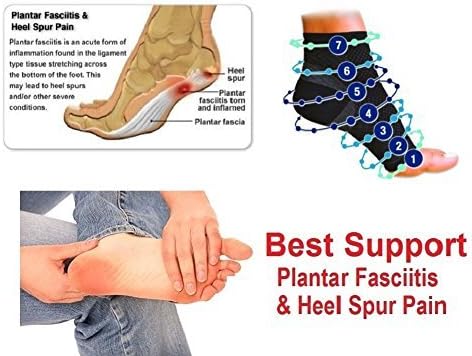 2Pairs Premium tornozelo suporta mangas de compressão unissex, meias de pé de fascite plantar, alívio rápido do inchaço