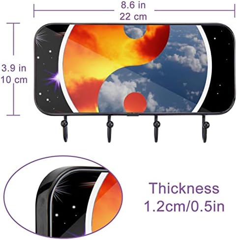 Ganchos de parede Guerotkr, ganchos pendurados, ganchos pegajosos para pendurar, abstração Stary Star Gossip Yin e Yang Pattern