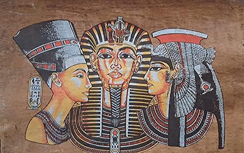 autêntica egípcia original pintura à mão pintando papel papiro faraó antigo 8 x 12 / 20 x 30 cm rei tut cleópatra nefertiti hieroglyfic scroll história faraói papyri hieroglyphics