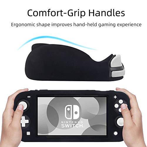 Caso de proteção de silicone para Nintendo Switch Lite, capa de grip macia com alças ergonômicas de conforto para Nintendo