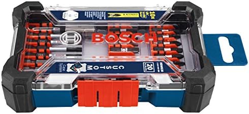 Bosch 20 peças Impact drill drill drill driver personalizado sistema de casos conjunto ddms20, azul, laranja