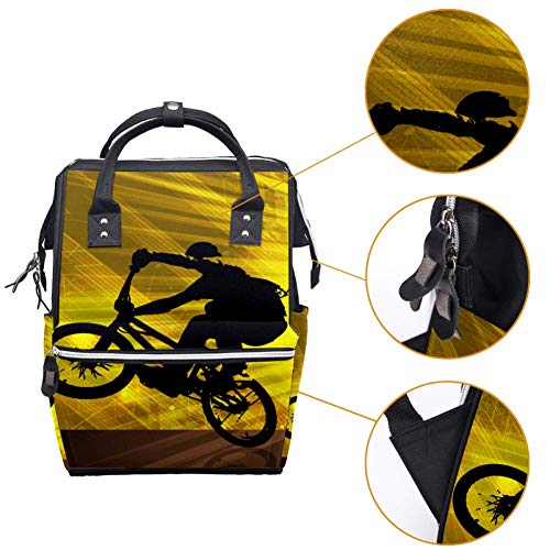 BMX Cyclist Print Frelaper Tote Bags Mummy Mummy Mackp Mack