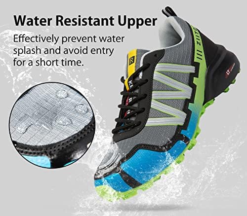 Tênis de corrida de trilha masculina sapatos de caminhada à prova d'água, amortecedores ao ar livre, tênis de caminhada ao ar livre,