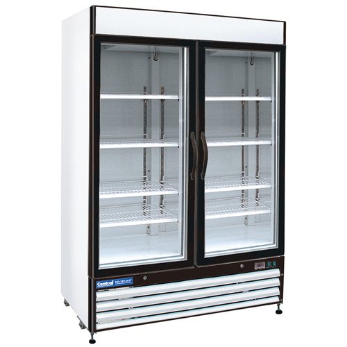 Freezer de porta de vidro de 69k-118 exclusivo central, 2 portas, 2 portas