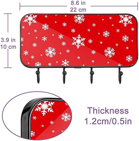 Ganchos de parede Guerotkr, ganchos pendurados, ganchos pegajosos para pendurar, padrão de flocos de neve de Natal