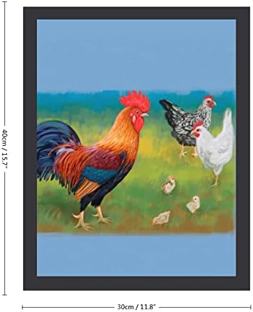 Galo com galinhas pintando picture picture chame de arte fotografia foto imposição de parede para casa fora de casa decorativa