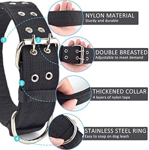 Cycam 1,5 Largura Militar Ajuste Cola de cachorro, Metal D Ring & Buckle 2-ROWS GOLAR DOM, GRANDE NYLON BLAT NYLON BOLAS TATOTICA