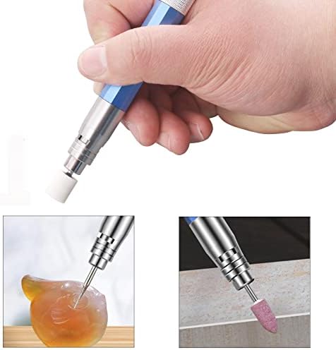 Moedor de lápis de ar de 1/8 , kit de ferramentas de polimento de moedor de lápis micro com velocidade livre de 58000 rpm