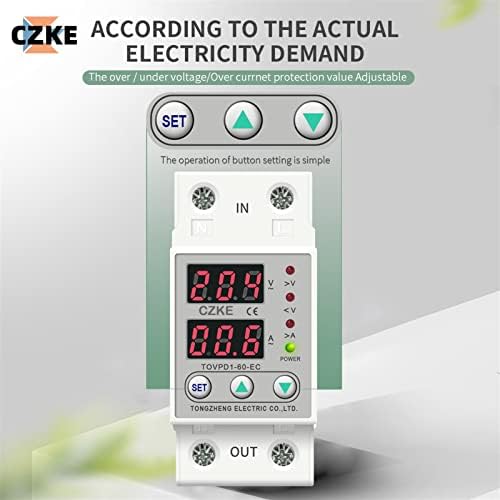 XNWKF 60A 230V DIN RAIL AJUSTÁVEL SOBRE TONTAGEM E SOBRE A VENDAGEM DESPOSTRO DE PROTEÇÃO DE TONTAGEM Relé de Protetor