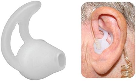 Earmold Silicone Fin Earbud-moldura de ouvido Earpods para vigilância Rádios de duas vias