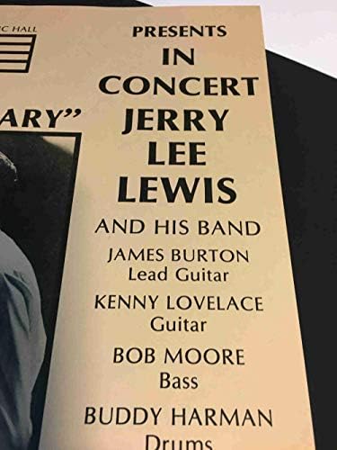 Jerry Lee Lewis Band com James Burton Poster Cherokee Music Hall Galt CA 1984 Mint