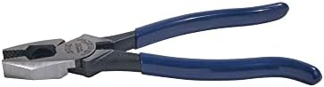 Klein Tools D213-9st Alicatempo de Ironworker de alta alavancagem, torcer e cortar arame de amarração macia, alça de curva de gancho,