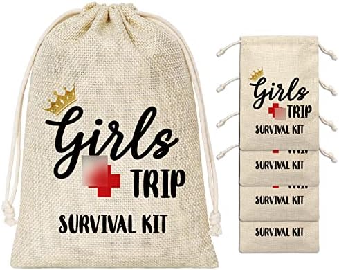 Sacos de presente de ressaca - kit de sobrevivência para garotas - bolsa de presente de algodão para festa para meninas, festa de ressaca,