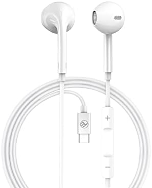 Tellur Basic Urbs In-ear fones de ouvido, conector tipo C, design ergonômico, microfone embutido, branco