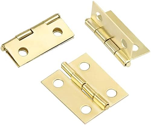10pcs mini dobradiças de latão sólido dobradiças de bumbum conectores acessórios DIY para caixa de jóias de jóias de jóias gaveta