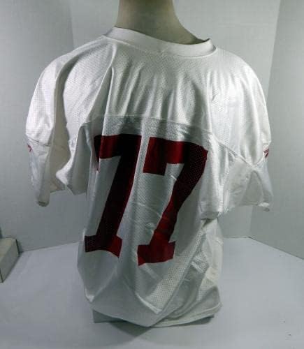 2009 San Francisco 49ers Tony Pashos 77 Game usou White Practice Jersey 3xl 514 - Jerseys de jogo NFL não assinado usados