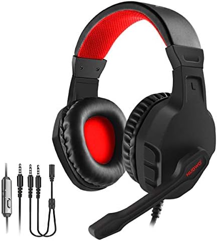 Fone de ouvido Nubwo Gaming para Xbox One, PS4, PC, Controlador, fones de ouvido de jogos com fio com controle de microfone