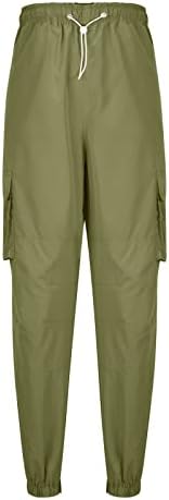 Calças de carga OWOT para homens sólidos casuais múltiplos bolsos de fitness ao ar livre calças de cargo de calça mais tamanho