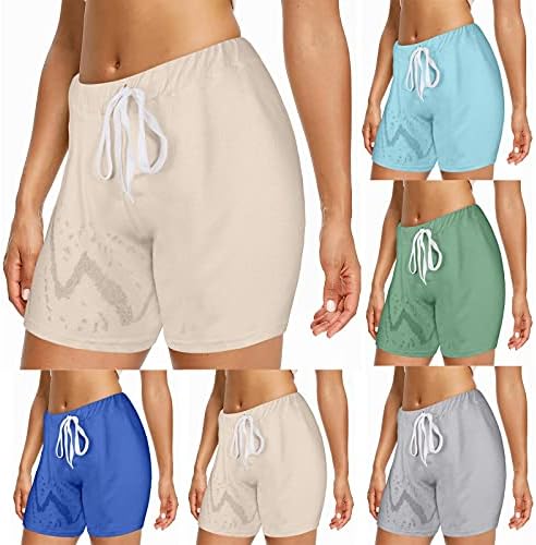 Shorts de lounge de fogo para mulheres relaxadas encaixes de cordas de cordão de amarração frenulum bermuda shorts de praia de pernas