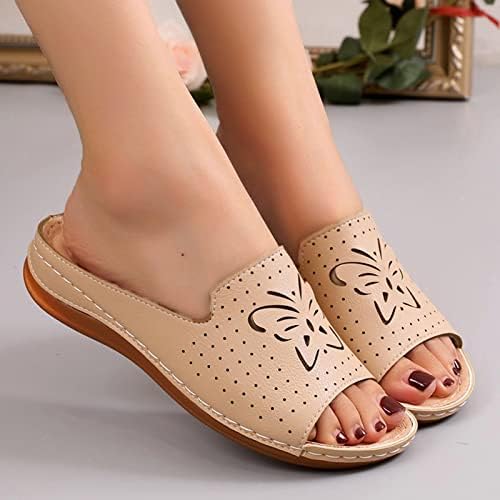 Slippers for Women Women Indoor Outdoor Hollow Style Summer Spring moda moda romana plana chinelos sandálias Noiva