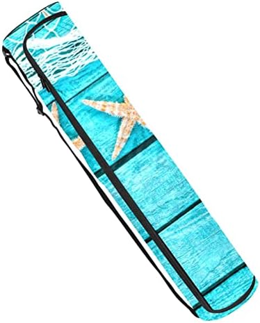Bolsa de tapete de ioga ratgdn, conchas de verão peixes de estrela exercício de ioga transportadora de tape