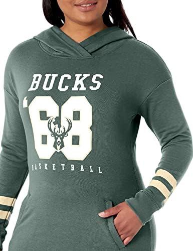 Ultra Game NBA Feminina Tunic Hoodie Pullover Terry Sweatshirt