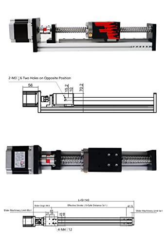 FUYU FSL40 Guia linear Tabela de bola Motivo de parafuso de bola CNC Atuador linear Atuador Atuador Motorizado NEMA 23
