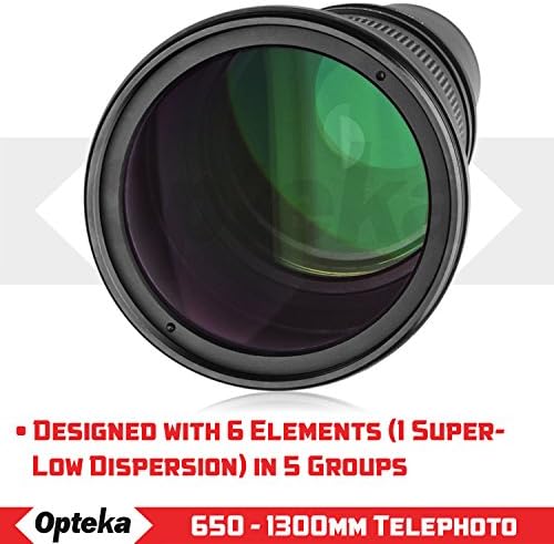 Opteka 650-2600mm f/8 de alta definição Ultra telefoto Zoom Lens para Nikon D5600 D5500 D5300 D5200 D5100 D500