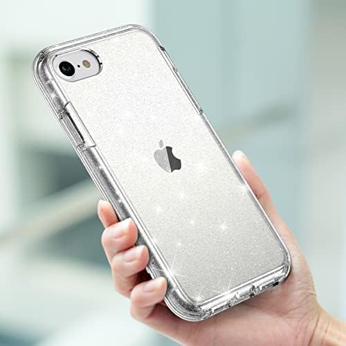 Coolqo Compatível para iPhone SE 2022/2020 CASA 4,7 polegadas, com [2 x Protetor de tela de vidro temperado] brilho