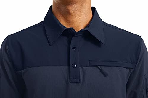 Magnivit Men's Tactical Polo Shirt Slave Longa Militar Pullover Performance Zipper camisetas de bolso