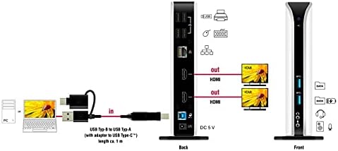 Delock USB Docking Station HDMI Full HD/USB 3.2/LAN/áudio