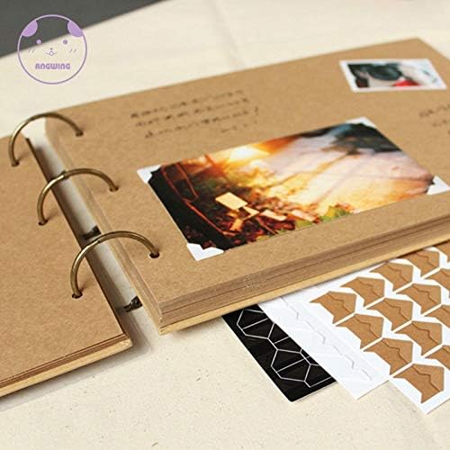 Lynlyn 28Pages Blank Kraft Album Capa Loose-Leaf/Wedding // DIY Álbum de fotos Scrapbook Self Adhesive Álbum para foto para