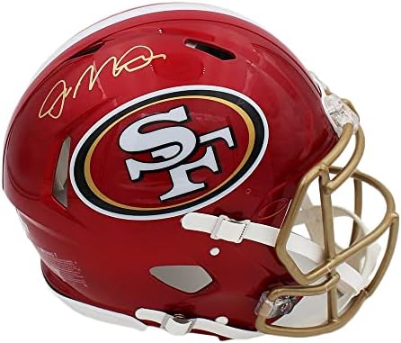 Joe Montana assinou San Francisco 49ers Speed ​​Authentic Flash NFL Capacete - Capacetes NFL autografados