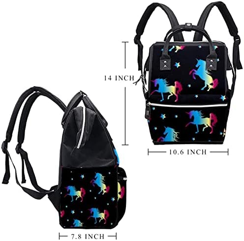 Galaxy Star Unicorn Colorido Backpack Backpack Baby Napping Sacos Multi Função Bolsa de Viagem de Grande Capacidade