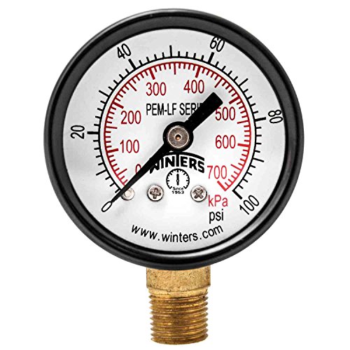 Medidor, pressão, 1-1/2in., 0 a 100 psi