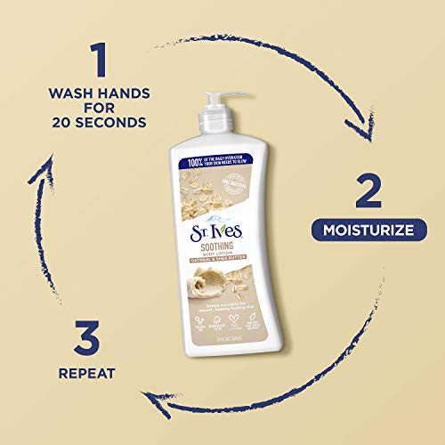 St. Ives Soothing Hand e Loção Corporal Hidratante Para Avela de Aveia e Manteiga de Shear de Pele Dry Feito com Hidratantes