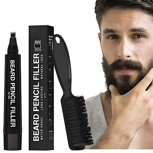 ECOMLAB KIT Filller para barba, cobertura à prova d'água, longa duração e acabamento natural para barba, bigode e sobrancelhas,