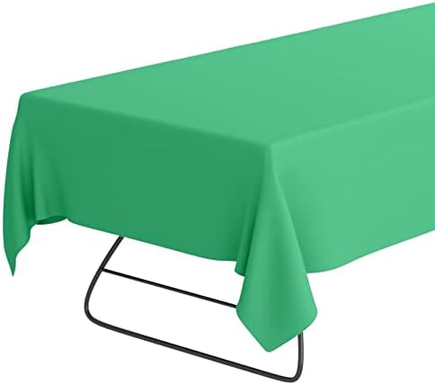 Toalha de mesa verde escuro, toalhas de mesa de plástico descartáveis, toalhas de mesa para mesas de retângulo, tampa de mesa