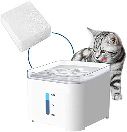 Filtros de esponja de substituição de animais de estimação qzbhct pré -filtro esponjas para 67oz / 2l Foot de água de gato Filtro