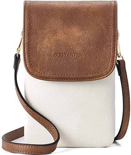 Bostanten Womens Leather Small Crossbody Bags ＆ Couro de 15,6 polegadas para laptop mochila bolsa de computador