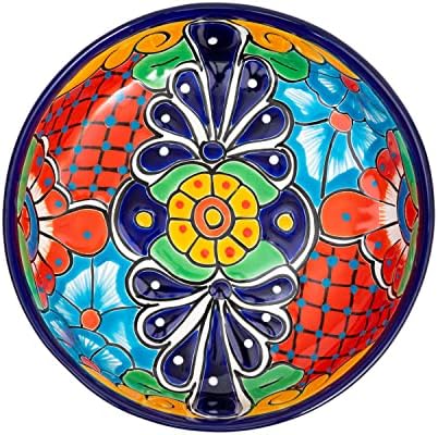 Talavera encantada cerâmica pintada à mão grande tigela de servir macarrão tigela de fruta tigela de fruta tigela