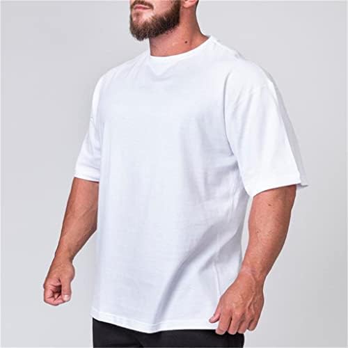 Zlxdp academia solta esportiva camiseta homens de manga curta executando teres de treino fitness