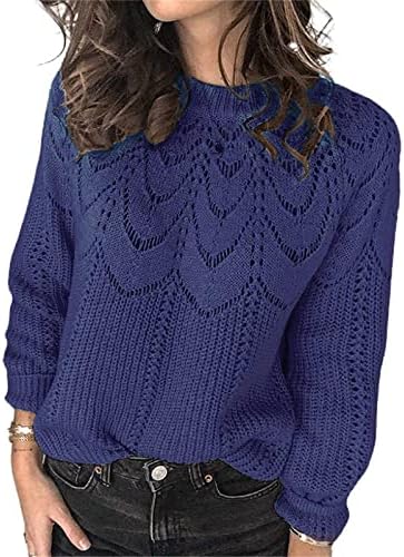 Camisinho de colméias femininas malha de malhas colorida Mohair Pullover Sweater Hollow Heart