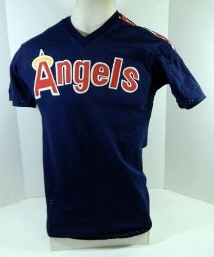 1983-90 California Angels 54 Game usou Blue Jersey Batting Practice 252 - Jogo usado MLB Jerseys