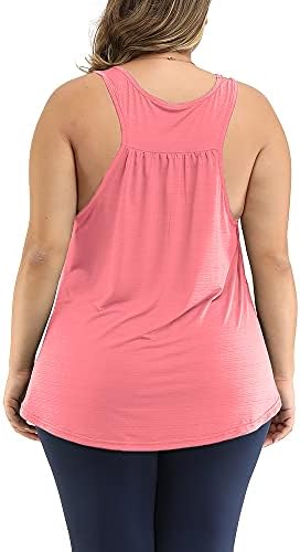 Uoohal plus size tampas de tanques para mulheres LOW FIT FIT